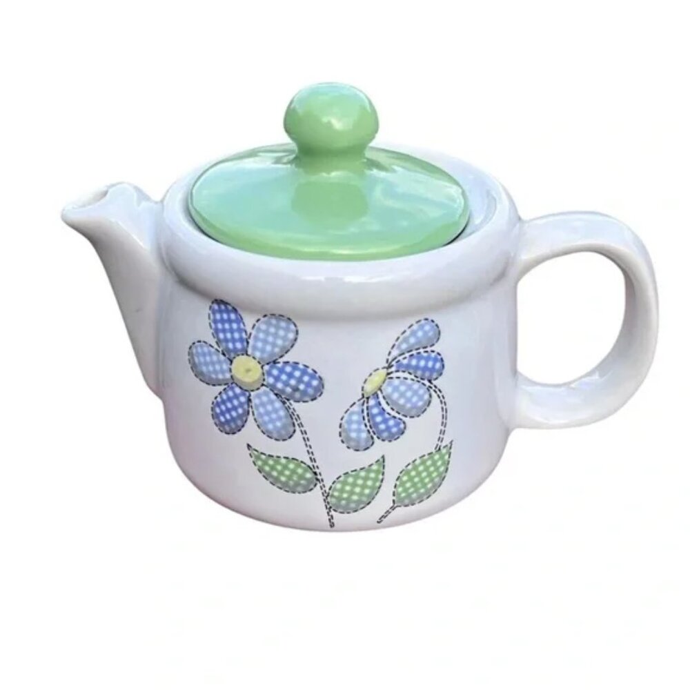❤️❤️2X Hostess Pick Floral Teapot with Green Lid - Picture 3 of 12
